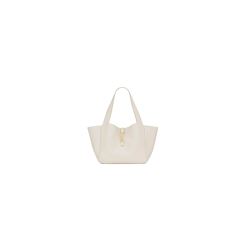 Dark Beige YSL LE 5 A 7 BEA IN GRAINED LEATHER