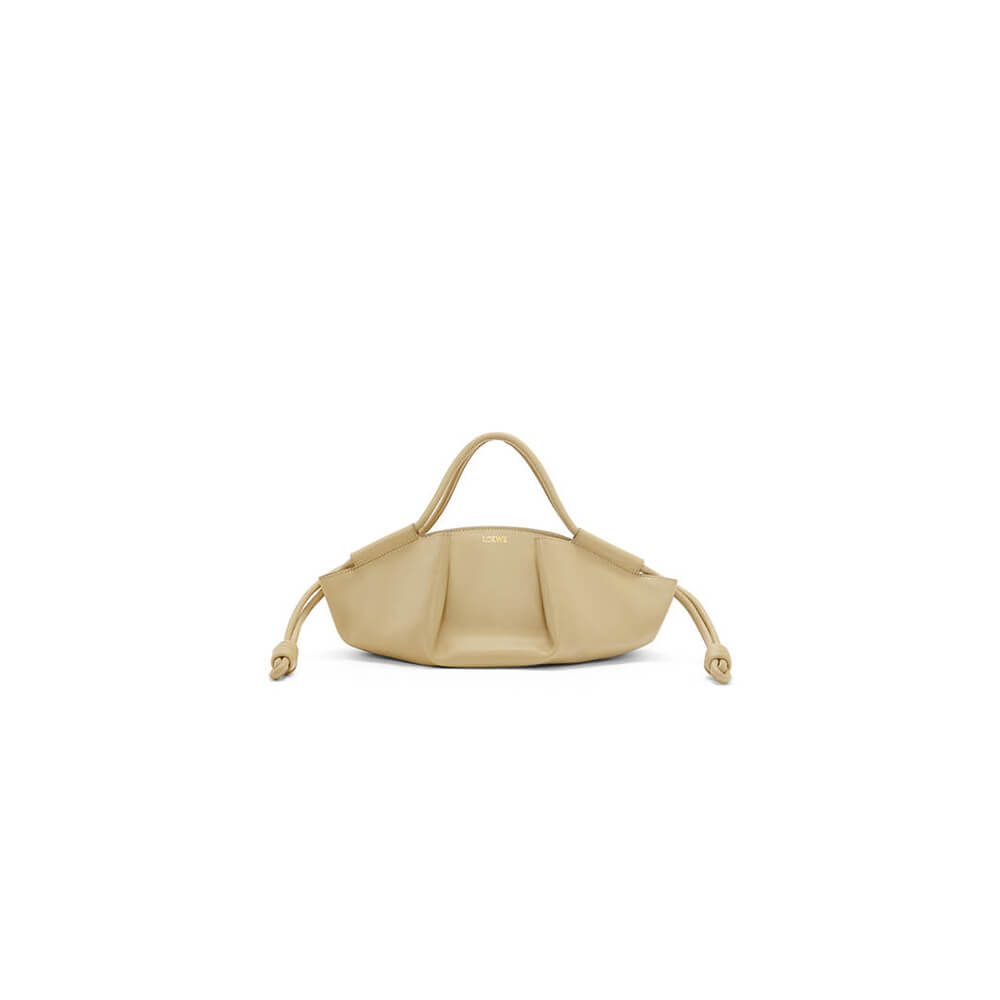 Yellow Loewe Small Paseo bag in shiny nappa calfskin (high-end grade)