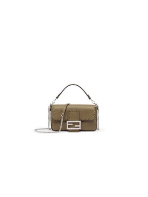 Gray Green Fendi Mini Baguette