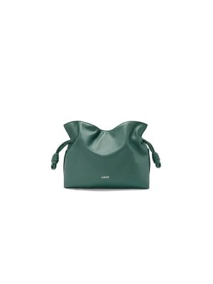 Vetiver LOEWE Medium Flamenco clutch in nappa calfskin (HIGH-END GRADE)