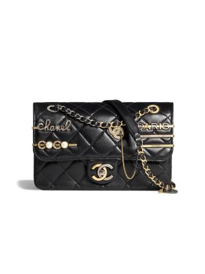 Black MINI FLAP BAG
