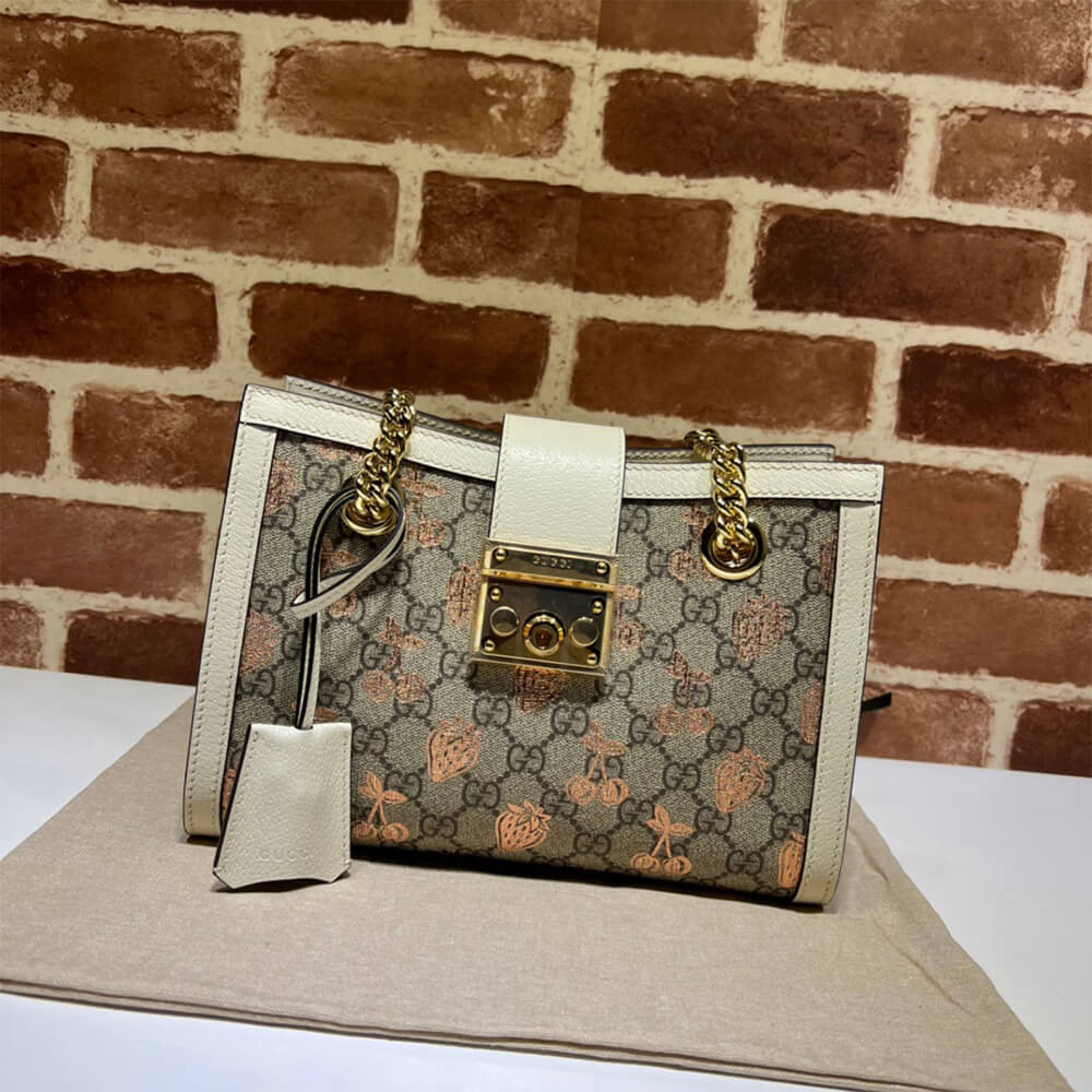 GG Padlock small berry tote bag - Image 2