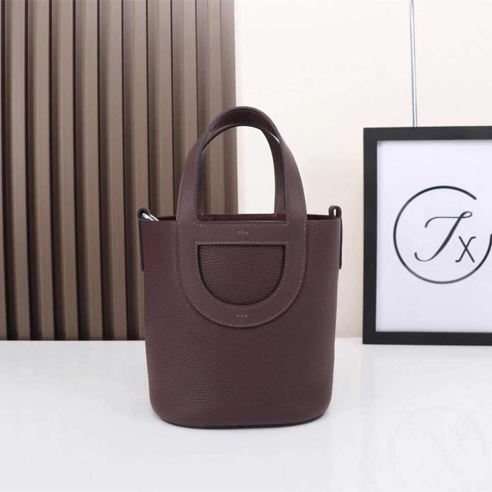 Saddle Red Hermes loop bag - Image 4