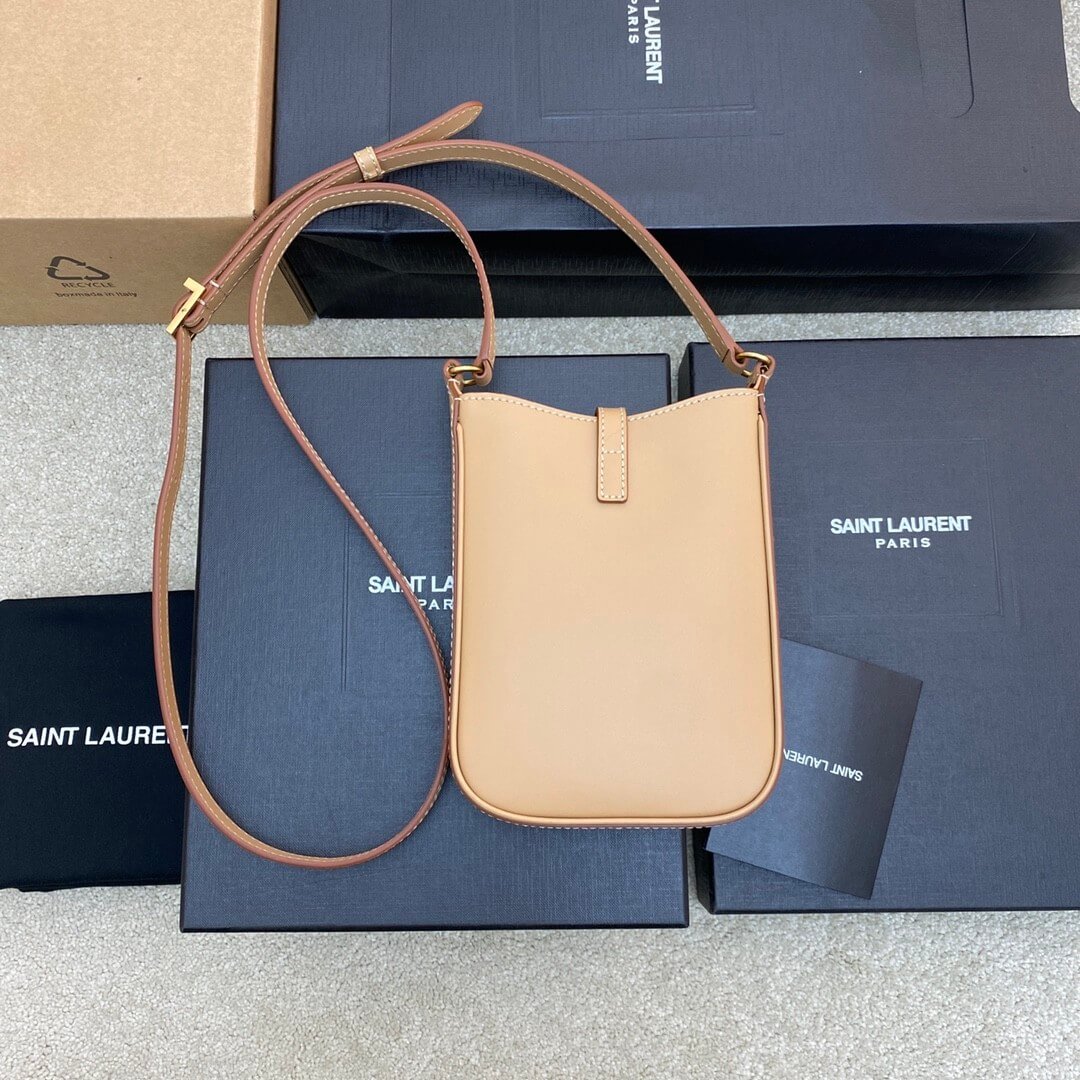 YSL Le 5 A 7 mini vertical bag in shiny leather - Image 4