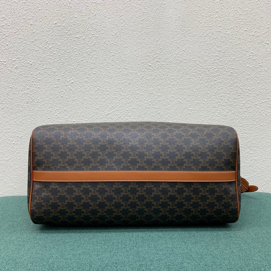 CELINE Large Travel Bag in Logo Print and Calfskin - Image 5
