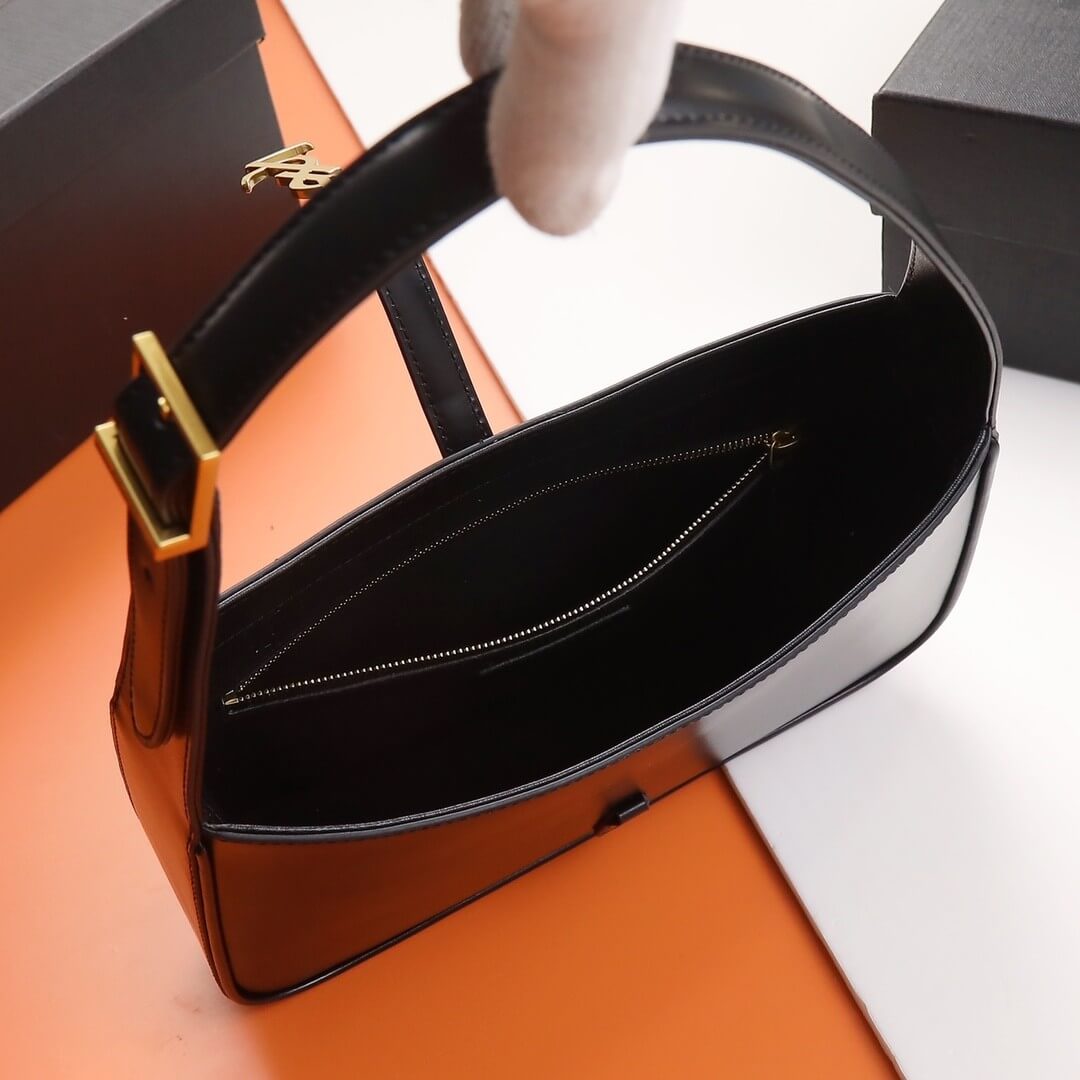 Black YSL LE 5 A 7 bag in smooth leather - Image 8